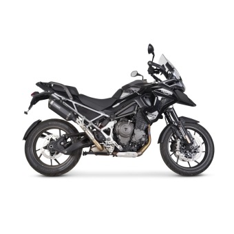 Speedpro Cobra CR2 Hexagon RVS Black Short Slip-on Einddemper Triumph Tiger 1200 GT / GT PRO / GT Expl./ Ralley Pro / Ralley Expl. 2022 -