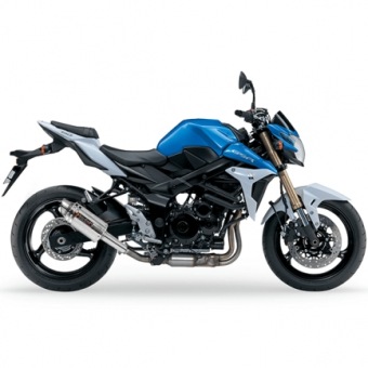 Lextek YP4 Stubby RVS Slip-on Einddemper zonder E-keur Suzuki GSR 750 2011 > 2016