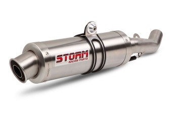 Storm by Mivv GP RVS Slip-on Einddemper met E-keur Aprilia TUONO Fighter 1000 2002 - 2005