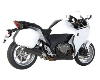 BOS Oval 120 Black Edition Einddemper met E-keur Honda VFR 1200 F 2010 > 2016