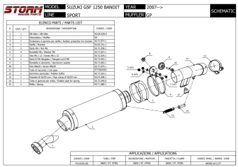 Storm By Mivv GP RVS Slip-On Einddemper Met E-keur SUZUKI GSF 1250 BANDIT 2007 - 2016