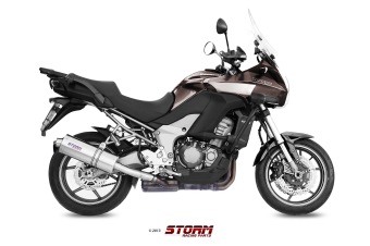 Storm By Mivv Oval RVS Slip-On Einddemper Met E-keur KAWASAKI VERSYS 1000 2012 - 2014