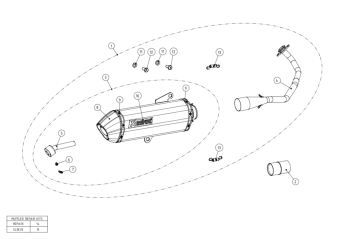 Akrapovic Racing Line RVS Volledig Uitlaatsysteem met E-keur Honda Forza 125 2015 - 2016
