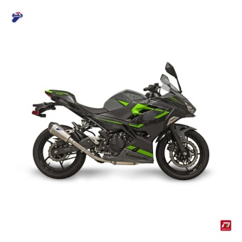 Termignoni Slip-On Titanium Zonder E-keur Kawasaki Z 400 Ninja 400 2018-2020