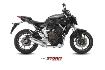 Storm By Mivv Oval RVS Compleet 2in1 Uitlaatsysteem Met E-keur YAMAHA MT-07 2014 - 2024