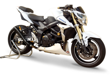 HP Corse Hydroform RVS Black Slip-on Einddemper met E-keur Suzuki GSR 750 2011-2015