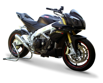 HP Corse Hydroform RVS Slip-on Einddemper Low Position met E-keur Aprilia TUONO V4R / APRC 2011 - 2015