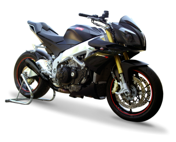 HP Corse Hydroform RVS Black Slip-on Einddemper Low Position met E-keur Aprilia TUONO V4R / APRC 2011 - 2015