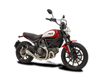 HP Corse Hydroform Classic Line RVS Slip-on Einddemper Low Position met E-keur Ducati Scrambler 803 2015 - 2020