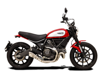 HP Corse Hydroform Classic Line RVS Slip-on Einddemper Low Position met E-keur Ducati Scrambler 803 2015 - 2020