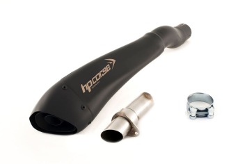 HP Corse Hydroform RVS Black Slip-on Einddemper Low Position met E-keur Aprilia TUONO V4R / APRC 2011 - 2015