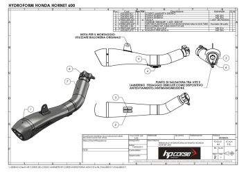 HP Corse Hydroform RVS Slip-on Einddemper met E-keur Honda HORNET 600 2011 - 2013