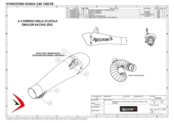 HP Corse Hydroform RVS Slip-on Einddemper Low Position met E-keur Honda CBR 1000 RR 2008 - 2013