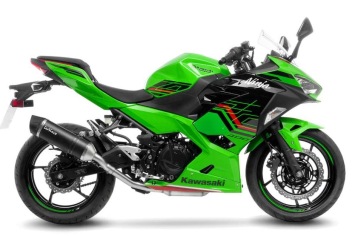 LV One Evo Carbon Slip-on Einddemper met E-keur Kawasaki Ninja 400 2018 - 2023