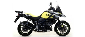 Arrow Maxi Race-Tech Aluminium Dark Einddemper met E-keur Suzuki Vstrom 1000 2017 > 2020