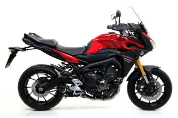 Arrow Volledig Uitlaatsysteem met Thunder Aluminium Dark Einddemper met E-keur incl. Kat. Yamaha Tracer 900 2015 > 2020
