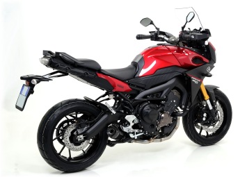 Arrow Volledig Uitlaatsysteem met Thunder Aluminium Dark Einddemper met E-keur incl. Kat. Yamaha Tracer 900 2015 > 2020