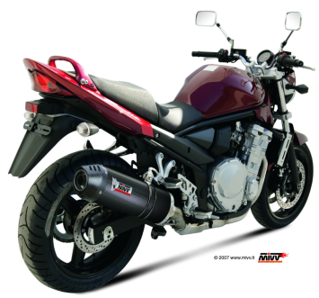 Mivv Oval Carbon met Carbon Cap Slip-on Einddemper met E-keur Suzuki GSF 650 Bandit 2007 > 2015
