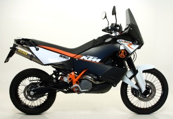 Arrow Maxi Race-Tech Aluminium Carbon Endcap Einddemper Paar (L+R) met E-keur KTM 990 Adventure 2006 - 2014