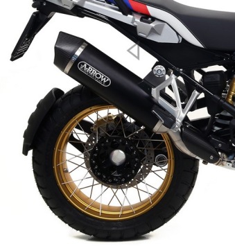 Arrow Maxi Race-Tech Aluminium Dark Carbon Endcap Einddemper met E-keur BMW R1200GS / Adventure 2013 > 2018