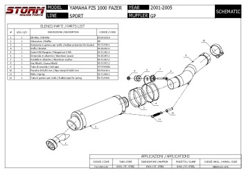 Storm By Mivv GP RVS Slip-On Einddemper Met E-keur YAMAHA FZS 1000 FAZER 2001 - 2005