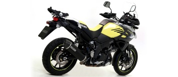 Arrow Maxi Race-Tech Aluminium Dark Einddemper met E-keur Suzuki Vstrom 1000 2017 > 2020