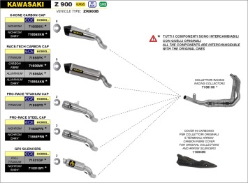 Arrow GP2 Titanium einddemper met E-keur Kawasaki Z 900 2017 - 2019