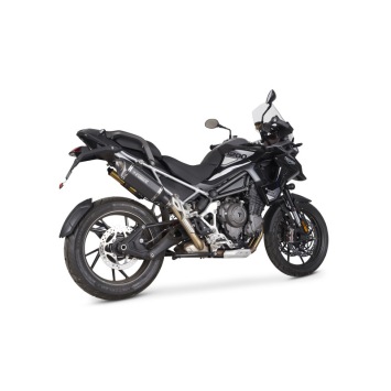 Speedpro Cobra CR2 Hexagon RVS Black Short Slip-on Einddemper Triumph Tiger 1200 GT / GT PRO / GT Expl./ Ralley Pro / Ralley Expl. 2022 -