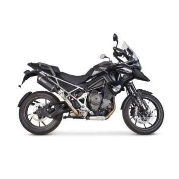 Speedpro Cobra CR2 Hexagon RVS Black Short Slip-on Einddemper Triumph Tiger 1200 GT / GT PRO / GT Expl./ Ralley Pro / Ralley Expl. 2022 -
