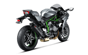 Akrapovic Slip-On Line Carbon Einddemper zonder E-keur Kawasaki Ninja H2 2015 - 2020