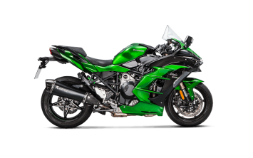 Akrapovic Slip-on Line Titanium Black Einddemper met E-keur Kawasaki Ninja H2 SX 2018 - 2020