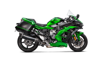 Akrapovic Slip-on Line Titanium Black Einddemper met E-keur Kawasaki Ninja H2 SX 2018 - 2020
