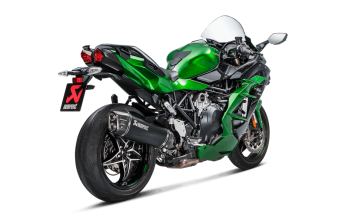 Akrapovic Slip-on Line Titanium Black Einddemper met E-keur Kawasaki Ninja H2 SX 2018 - 2020