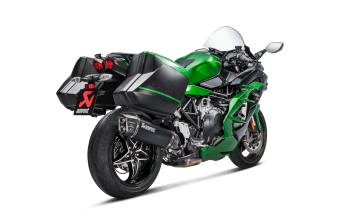Akrapovic Slip-on Line Titanium Black Einddemper met E-keur Kawasaki Ninja H2 SX 2018 - 2020