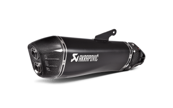 Akrapovic Slip-on Line Titanium Black Einddemper met E-keur Kawasaki Ninja H2 SX 2018 - 2020