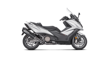 Akrapovic Slip-on Line RVS Black Einddemper met E-keur Kymco AK550 2017 - 2020