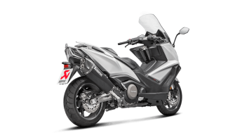 Akrapovic Slip-on Line RVS Black Einddemper met E-keur Kymco AK550 2017 - 2020