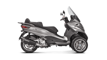 Akrapovic Slip-on Line RVS Black Einddemper met E-keur Piaggio MP3 500 / LT / HPE 2008 > 2020