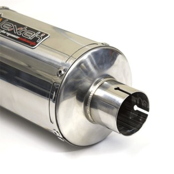 Lextek YP4 Stubby RVS Slip-on Einddemper zonder E-keur Suzuki GSR 750 2011 > 2016