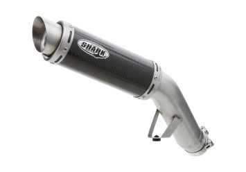 Shark Factory Carbon Einddemper met E-keur KTM Duke 125 2011 - 2016