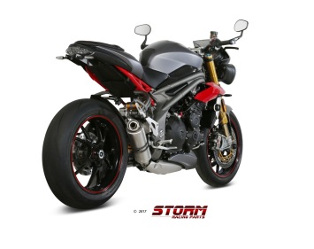 Storm By Mivv GP RVS Low Slip-On Einddemper Met E-keur TRIUMPH SPEED TRIPLE 2016 - 2017