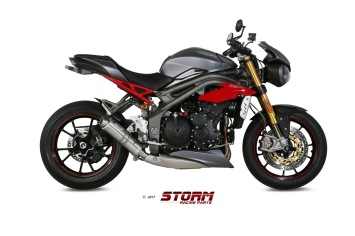Storm By Mivv GP RVS Low Slip-On Einddemper Met E-keur TRIUMPH SPEED TRIPLE 2016 - 2017
