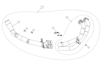 Akrapovic RVS Decat Voorbochten Aprilia Tuareg 660 2022 > 2024