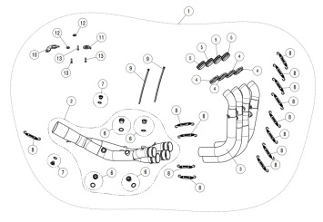 Akrapovic RVS Voorbochten BMW S1000RR 2019 > 2025