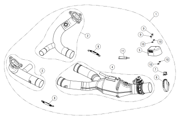Akrapovic Titanium Voorbocht met E-keur incl. Katalysator BMW R1250GS / Adventure 2019 > 2023