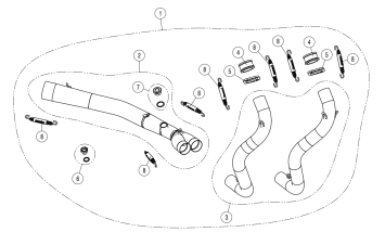 Akrapovic RVS Voorbochten Kawasaki Z400 2019 > 2025