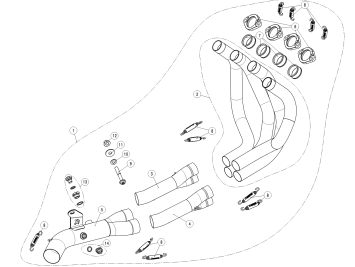 Akrapovic RVS decat voorbochten Kawasaki Z900 2025