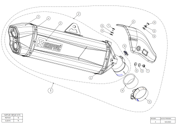 Akrapovic Slip-On Line Titanium Einddemper met E-keur Aprilia Tuareg 660 2022 > 2024
