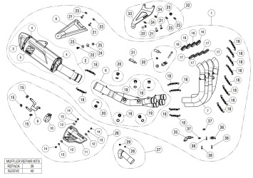 Akrapovic Evolution Line Titanium Volledig Uitlaatsysteem zonder E-keur BMW S1000RR 2019 > 2025