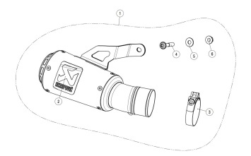 Akrapovic Slip-on Line Titanium Einddemper zonder E-Keur BMW S1000RR 2019 > 2025